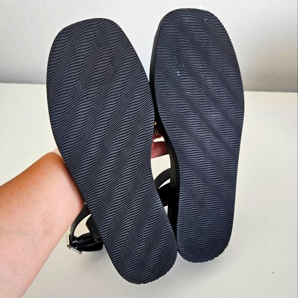 NWT Steve Madden | Tristian Leather Black Strappy Sandal, Women's 9 - Picture 6 of 7